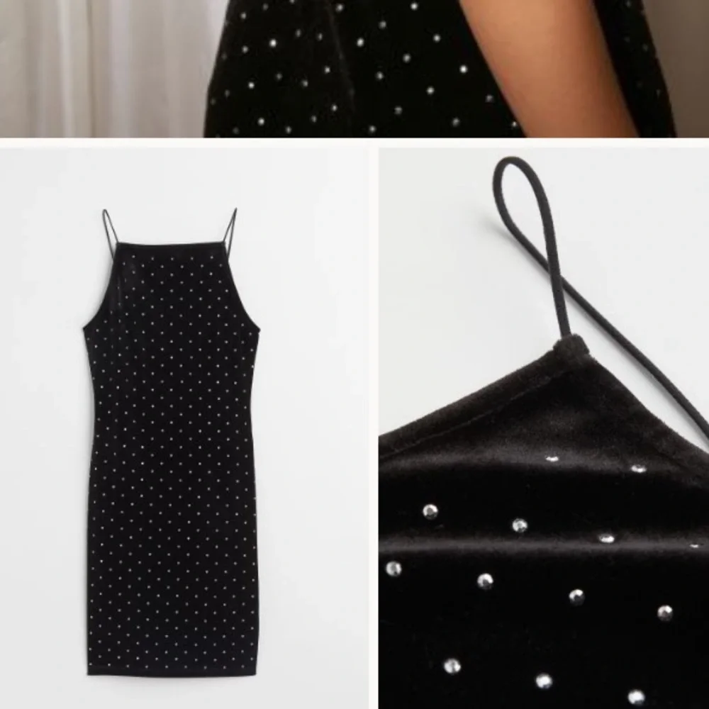 New black velvet dress with sparkles - Picture 3 of 3